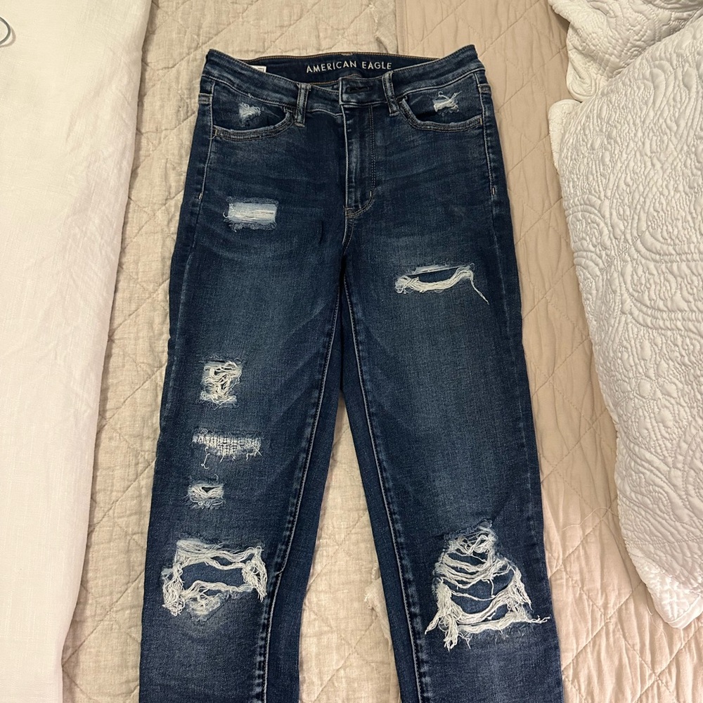 American Eagle Distressed Skinny Jeans With Stretch